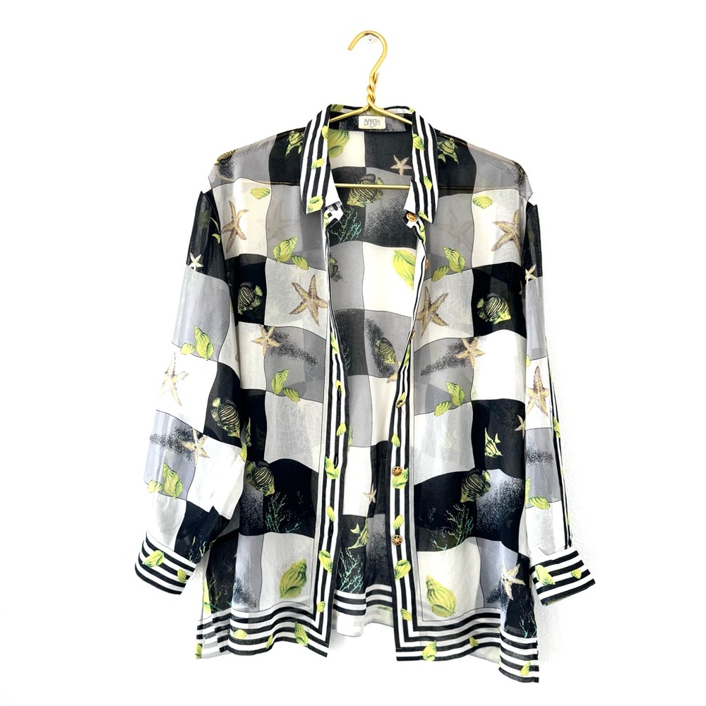 Barth Vintage 80’s/90’s Sheer Seashell Blouse